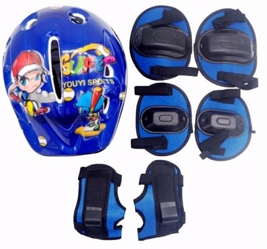 Комплект защиты со шлемом от 4 до 9 лет